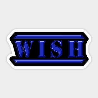 Wish Blue Sticker